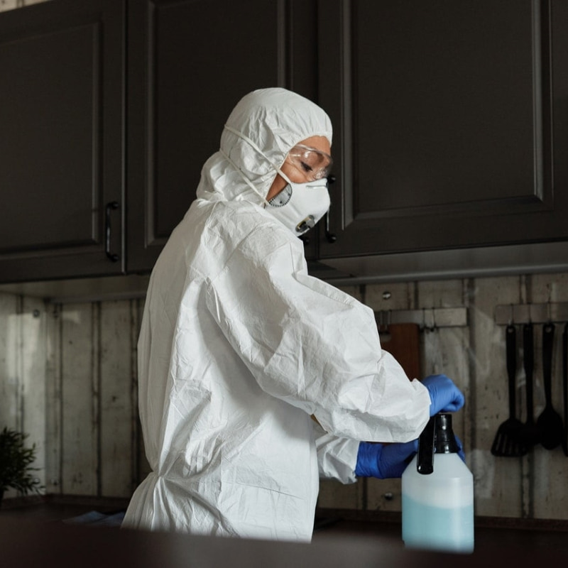 Photo of woman cleaning
